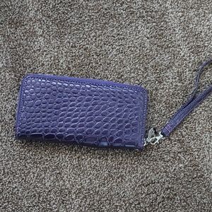 Vibrant purple Acti Labs zipper wallet